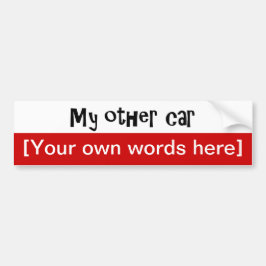 mijn-andere-auto sjabloon bumpersticker