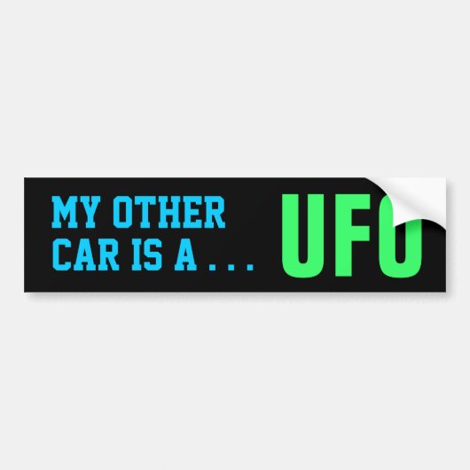 MIJN ANDERE AUTO - UFO-bumpersticker Bumpersticker (Voorkant)