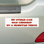 Mijn andere auto werd overspoeld door een monsterw bumpersticker (Op auto)