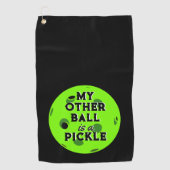 Mijn andere bal is een augurk golfer groene pickle golfhanddoek (Voorkant)