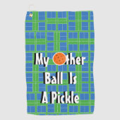 Mijn andere bal is een augurkenblauwe pickleball-b golfhanddoek (Voorkant)