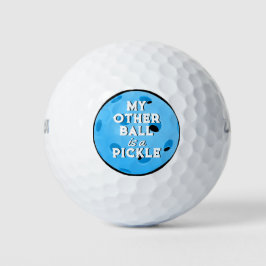 Mijn andere bal is een pickle golfer Blue Pickleba
