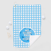 Mijn andere bal is een pickle golfer Blue Pickleba Golfhanddoek (Insitu)