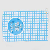 Mijn andere bal is een pickle golfer Blue Pickleba Golfhanddoek (Horizontaal)