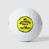 Mijn andere bal is een pickle golfer geel pickleba (Voorkant)