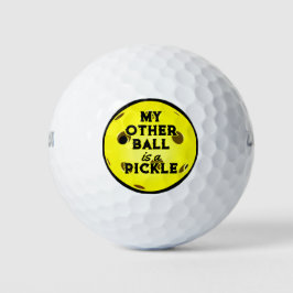 Mijn andere bal is een pickle golfer geel pickleba