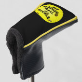 Mijn andere bal is een pickle golfer geel pickleba golfheadcover (3/4 voorkant)