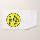 Mijn andere bal is een pickle golfer geel pickleba handdoek (Handdoek)