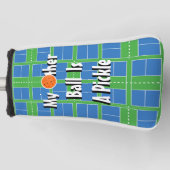 Mijn andere bal is een pickle, Pickleball Courts Golfheadcover (Voorkant)