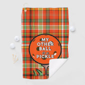 Mijn andere balletje is een pickle golfer Sinaasap Golfhanddoek (Insitu)