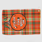 Mijn andere balletje is een pickle golfer Sinaasap Golfhanddoek (Horizontaal)