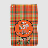 Mijn andere balletje is een pickle golfer Sinaasap Golfhanddoek (Voorkant)