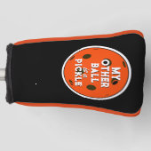 Mijn andere balletje is een pickle golfer Sinaasap Golfheadcover (Voorkant)