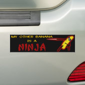 Mijn andere banaan is een Ninja Bumpersticker (Op auto)