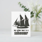 Mijn andere Boat is een Schooner Briefkaart (Staand voorkant)