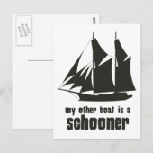Mijn andere Boat is een Schooner Briefkaart (Voorkant / Achterkant)