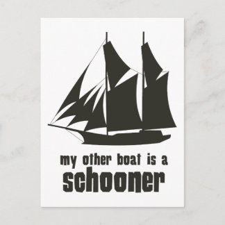 Mijn andere Boat is een Schooner Briefkaart