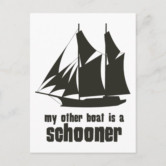 Mijn andere Boat is een Schooner Briefkaart (Voorkant)