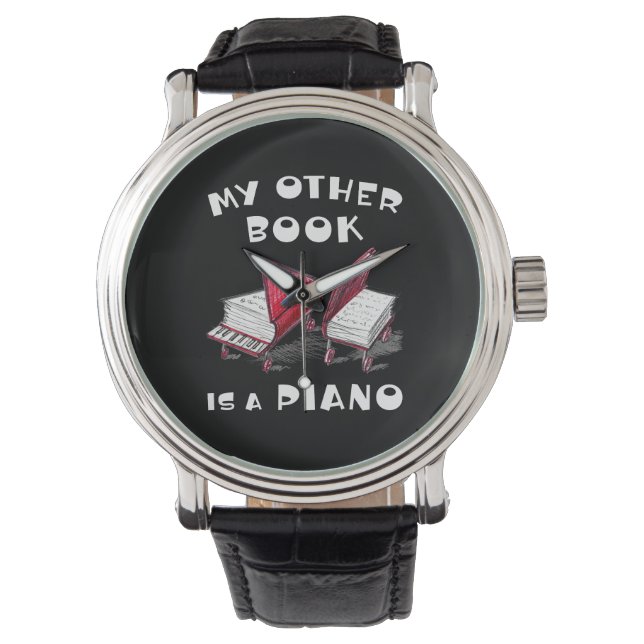 🎶 Mijn andere boek is een piano – Musical Sketch  Horloge (Voorkant)