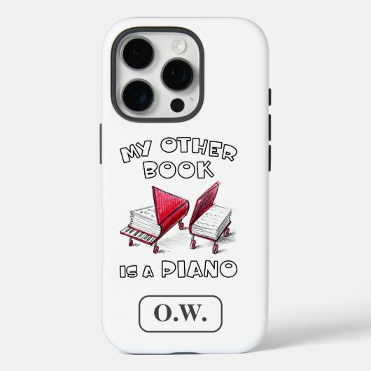 Mijn andere boek is een piano, voor toetsenist Case-Mate iPhone case (Achterkant)