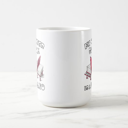 Mijn andere boek is een piano, voor toetsenist koffiemok (Center)