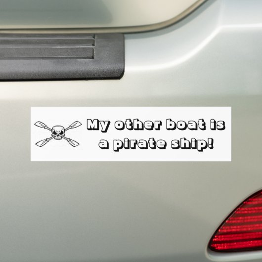 Mijn andere boten zijn een piratenschip. bumpersticker (Op auto)