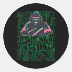 Mijn andere computer is uw computerevolutie van Ma Ronde Sticker