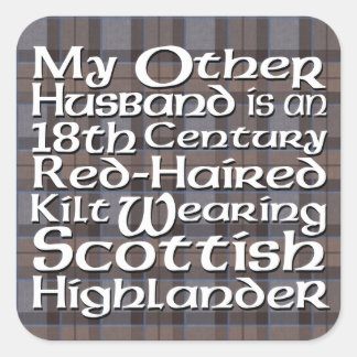 Mijn andere echtgenoot - Highlander Vierkante Sticker