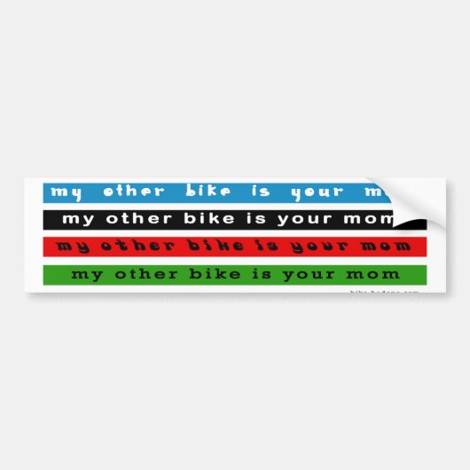mijn andere fiets is je moeder bumpersticker (Voorkant)