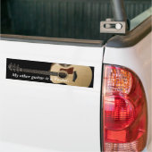 Mijn andere gitaar is een Taylor. Bumpersticker (Op Truck)