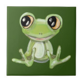 Mijn andere groene kikkeramische Tegel Tegeltje (Voorkant)