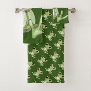 Mijn andere groene kikkerkeukenset voor kinderen bad handdoek