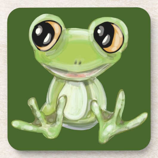 Mijn andere groene kikkervis vriend Beverage Coast Bier Onderzetter (Voorkant)