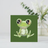 Mijn andere groene kikkervisfeestdag-Kaart Feestdagenkaart (Staand voorkant)