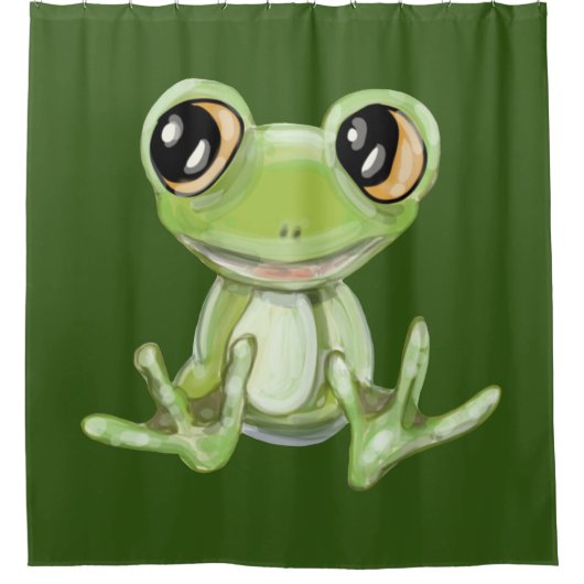 Mijn andere groene kikkervisje douchegordijn (Voorkant)