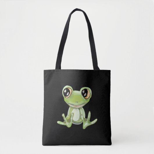 Mijn andere groene kikkervissenschouder-Canvas tas (Voorkant)