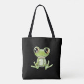 Mijn andere groene kikkervissenschouder-Canvas tas (Achterkant)