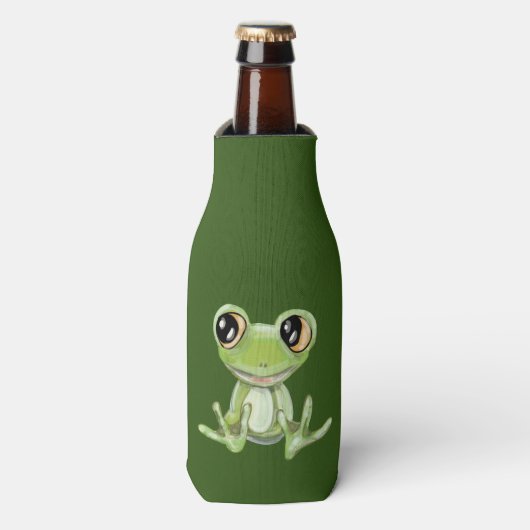 Mijn andere groene kikkervissolen flesjeskoeler (Fles Voorkant)