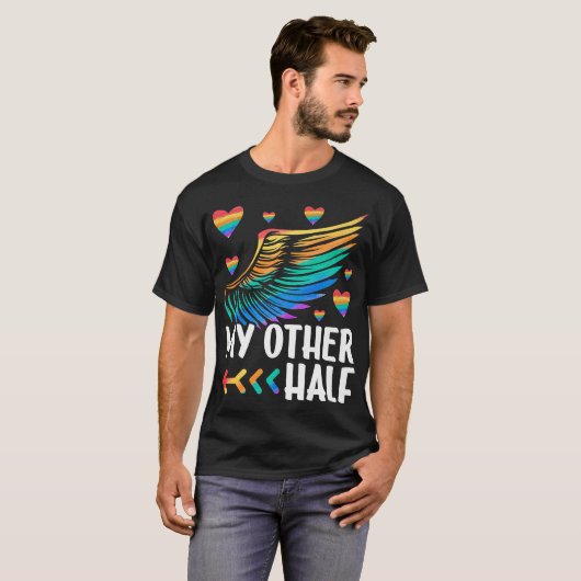 Mijn andere Half-LGBTQ+-paar komt overeen met homo T-shirt (Voorkant volledig)