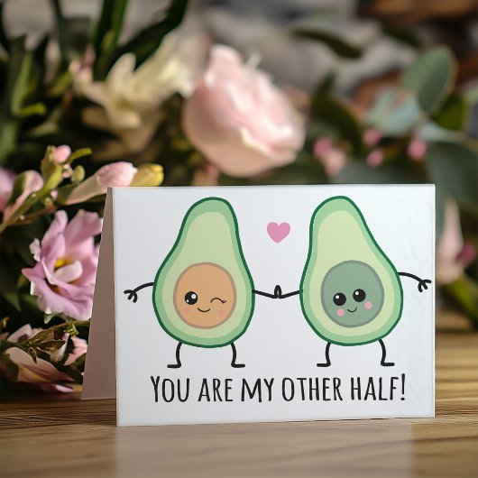 Mijn andere halve Avocado Funny Valentijnsdag Feestdagen Kaart