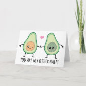 Mijn andere halve Avocado Funny Valentijnsdag Feestdagen Kaart (Voorkant)
