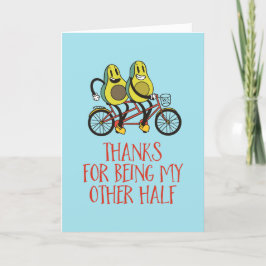Mijn andere halve Avocado pun Funny Valentijnsdag Feestdagen Kaart