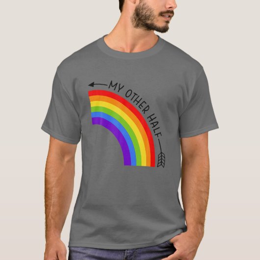 Mijn andere halve homepaar Rainbow LGBT Cool Ally  T-shirt (Voorkant)