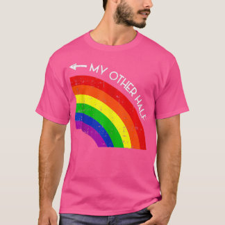 Mijn andere halve homepaar Rainbow Pride Cool LGBT T-shirt