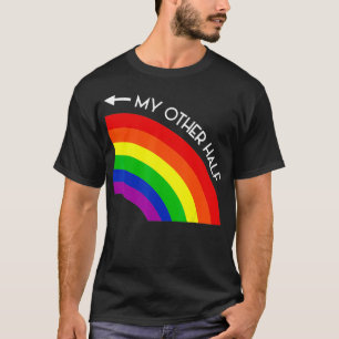 Mijn andere halve homepaar Rainbow Pride Cool LGBT T-shirt