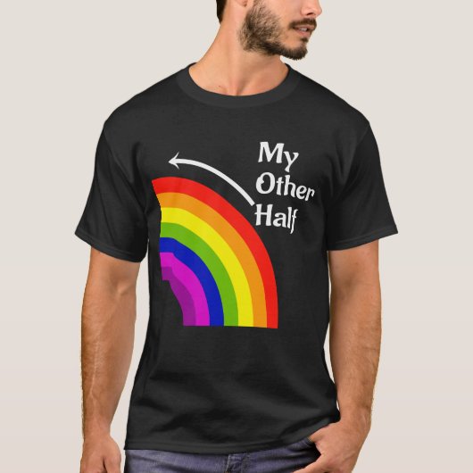 Mijn andere halve regenboog links die T Shirt aanp (Voorkant)