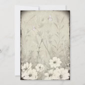 Mijn andere halve vlinder Wildflower bruiloft Kaart (Achterkant)