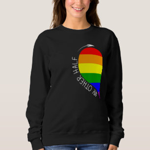 Mijn Andere Helft Gay Hart Koppel Regenboog Pride  Trui