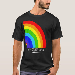 Mijn andere helft Gay Paar Rainbow Pride Cool LGBT T-shirt