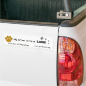 Mijn andere kat is een leeuw bumpersticker (Op Truck)